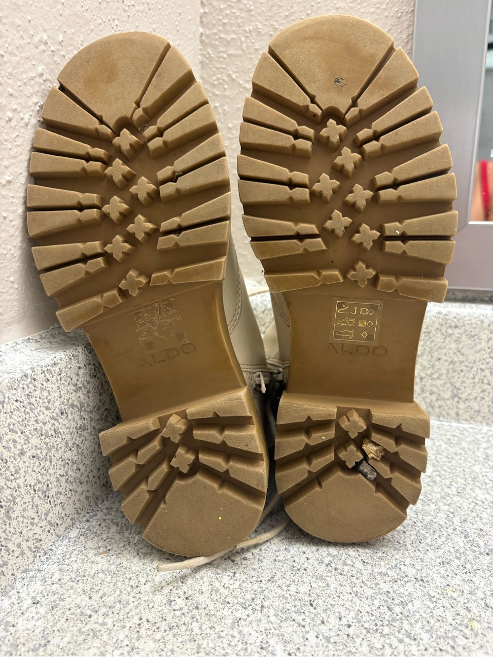 Aldo Kids Tan Lug-Sole Boots